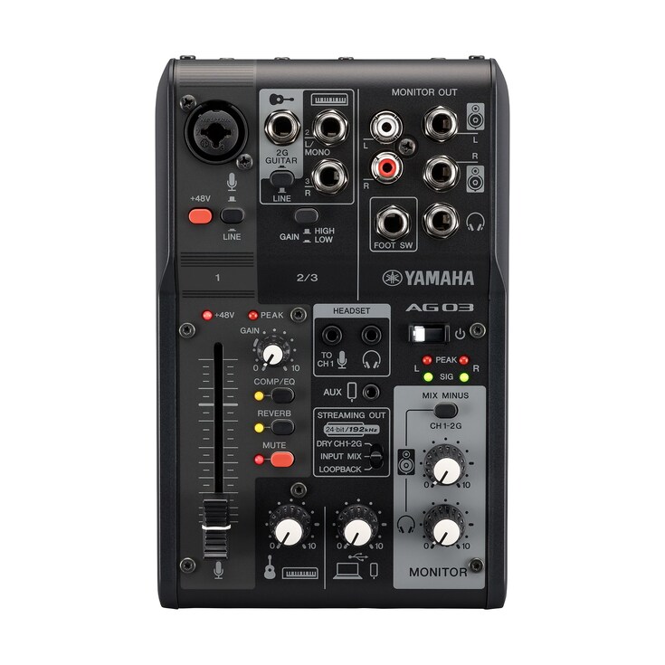 Se Yamaha AG03 MkII Live Streaming Mixer (Sort) hos Allround Musik